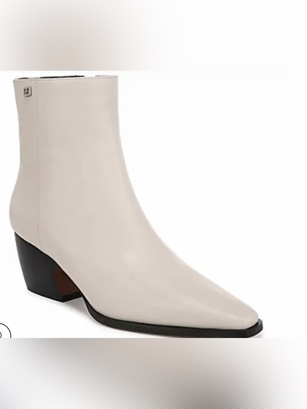 Franco Sarto Booties - Vivian white leather booties boots 8.5 NEW $160